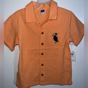 Old Navy Kids Bright Orange Button Down Shirt